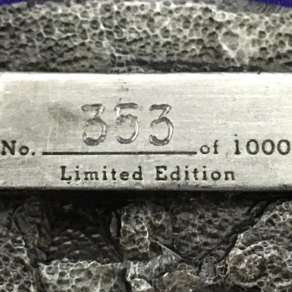 1984 Washington State Ducks Unlimited Solid Pewter Belt Buckle L/E #353/1000 - Picture 3 of 4